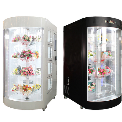Flor móvel Rose Vending Machine With Fridge da exposição e janela transparente AC120V
