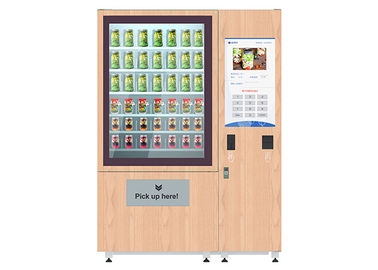 A máquina de venda automática avançada da salada da saúde com sistema do elevador e o controlo a distância funcionam