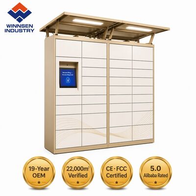 Qualidade Smart Parcel Locker com tela sensível ao toque Android de 15 polegadas, gerenciamento remoto em nuvem e compartimentos personalizáveis fábrica