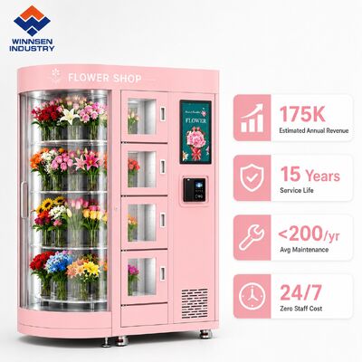 Qualidade Máquina de Venda de Flores Frescas Winnsen com Alto ROI e Vida Útil de 15 Anos, Varejo Não Supervisionado 24/7 e Gerenciamento Baseado em Nuvem fábrica