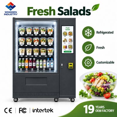 Qualidade Winnsen Refrigerated Salad Vending Machine for Gym Fitness Center Fresh Meals fábrica