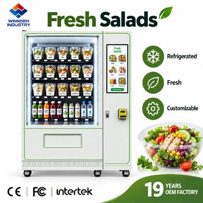 Qualidade Máquina de Venda de Salada Personalizada OEM ODM Winnsen Opções de Design de Logotipo em Branco e Preto fábrica