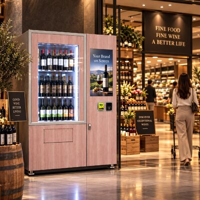 Qualidade Winnsen Refrigerated Wine Vending Machine Dual Screen 32 Inch Advertising and Touch Operation fábrica