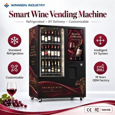 Qualidade Máquina de Venda Automática de Vinho Personalizada OEM ODM Winnsen com Gerenciamento em Nuvem Certificada CE FCC fábrica