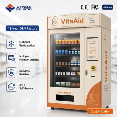 Qualidade Winnsen 24H Smart Pharmacy Vending Machine Refrigerated Touchscreen Medicine Kiosk for Community fábrica