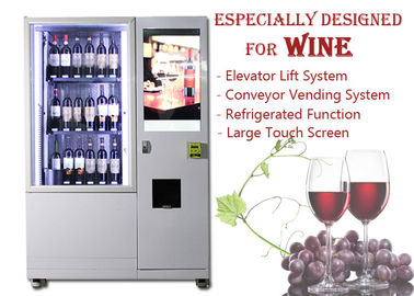 Máquina de venda automática esperta automática do vinho dos multimédios com sistema do elevador, cerveja do suco que vende o quiosque