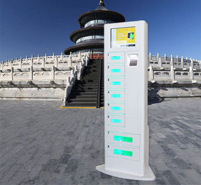 Free Charge Estação de carregamento de telemóveis de metal Quiosque Publicidade com diferentes idiomas UI