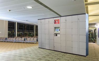 Os cacifos públicos do aeroporto do estação de caminhos-de-ferro do armazenamento da escola do metal com Smart travam o acesso do cartão de crédito