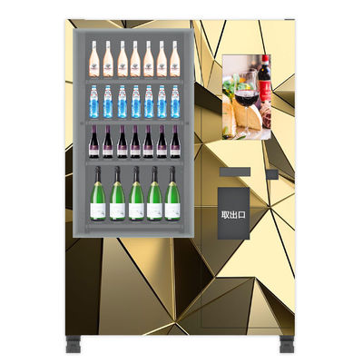 A garrafa bebe a máquina de venda automática do vinho, máquina de venda automática fresca da salada com sistema de controle remoto