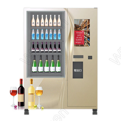 Verificação da idade de Champagne Vending Machine Smart Combo do refrigerador