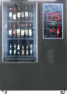Máquina de venda automática múltipla da garrafa de vidro do pagamento do uísque com elevador do transporte
