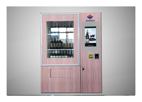 Receptor de Paper Money Coin do leitor de cartão do apoio da máquina de venda automática do vinho da exposição do Lcd