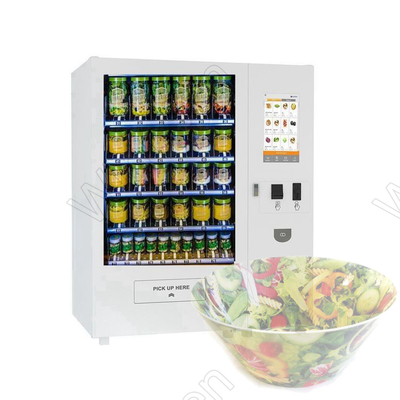 Máquina de venda automática do frasco da salada do cartão de crédito do tela táctil