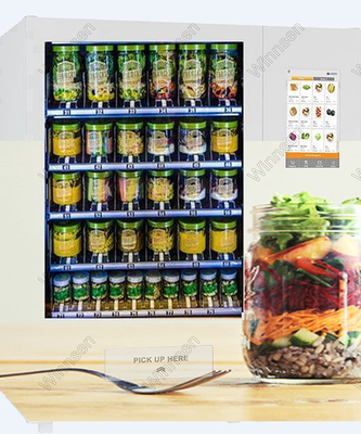 Máquina de venda automática do frasco da salada do cartão de crédito do tela táctil