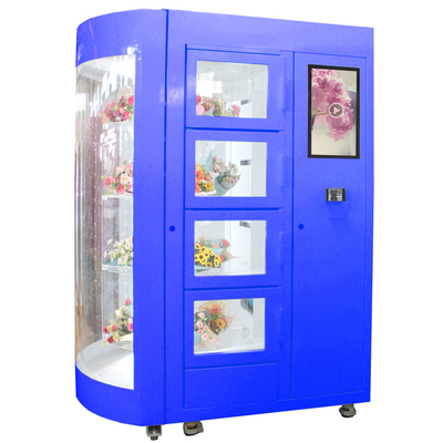 Winnsen refrigerou a máquina de venda automática humedecida do ramalhete da flor com sistema de refrigeração e a prateleira transparente