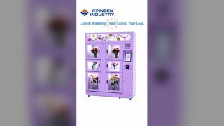 Máquina de venda automática de flores inteligente 24 horas por dia, 7 dias por semana, vendas de buquês frescos